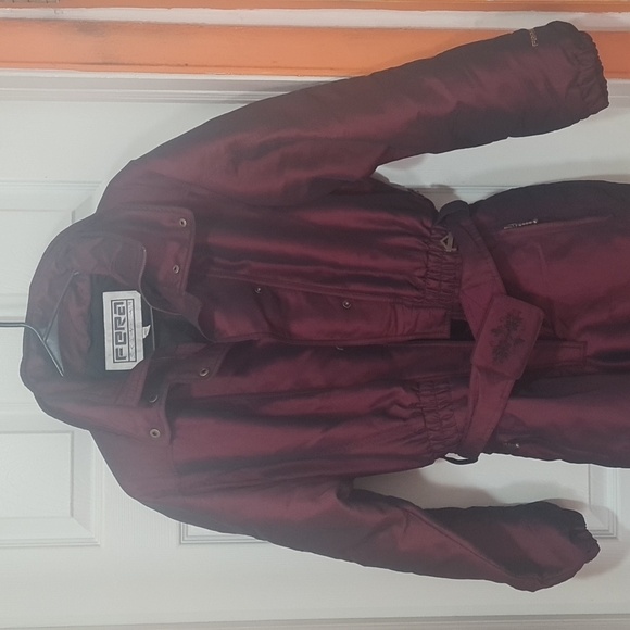 Vintage burgundy Fera Skii Jacket size 10 - Picture 1 of 14